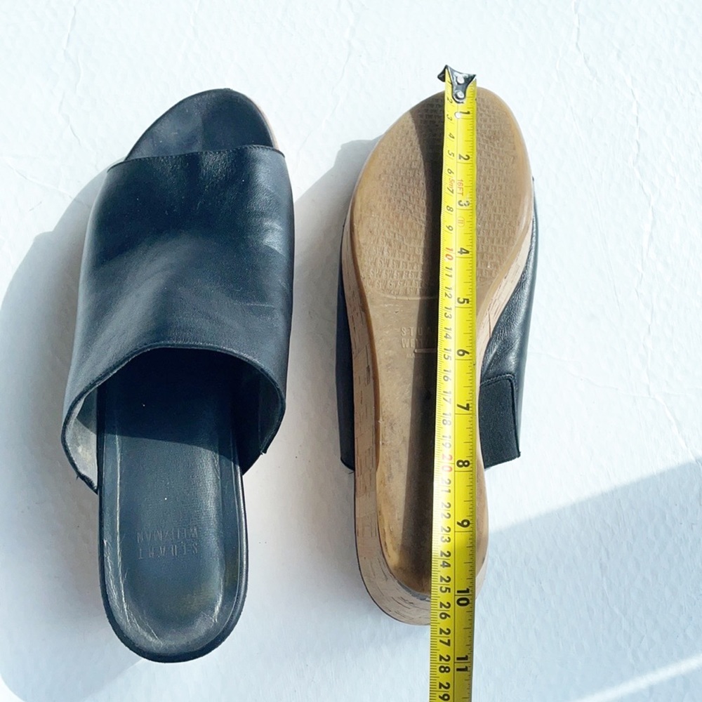 Stuart Weitzman Wedge Slide Sandal Cork Wedge - image 4